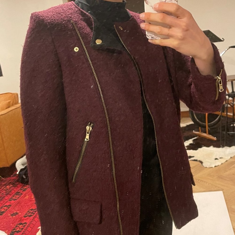 Zara wool blend moto jacket (LIKE NEW)